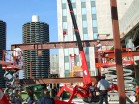 Spydercrane URW295 - Setting Steel in Chicago Spydercrane URW295 - Setting Steel in Chicago